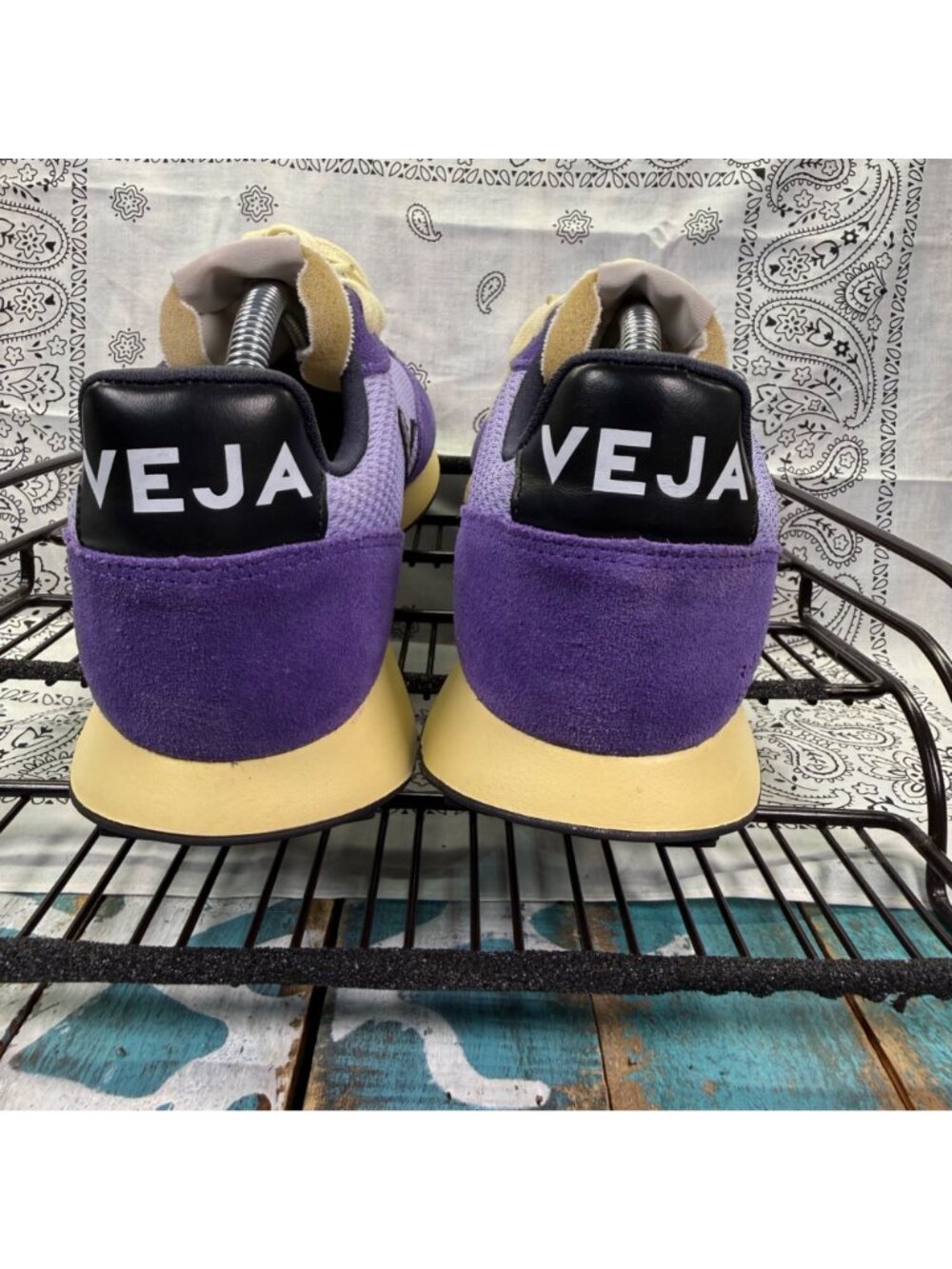 VEJA RIO BRANCO II ALVEOMESH/LAVANDER/BLACK WOMANS 7 MSRP 170.00 WORN 2X - Picture 5 of 10